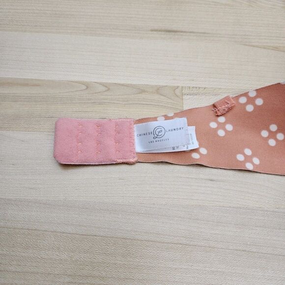 Chinese Laundry Bra 34C Demi Pushup Peach Pink Underwire Strapless - Picture 4 of 6